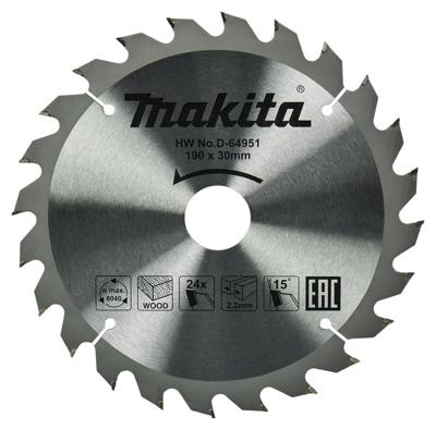Makita Cirkelzaagblad voor Hout | Standaard | Ø 190mm Asgat 30mm 24T - D-64951