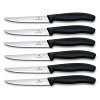 Victorinox steakmessen zwart 6 stuks - thumbnail