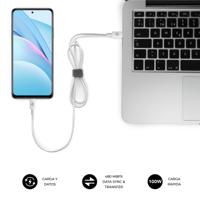 SUBBLIM USB-C naar USB-C Plus-kabel, 100 W, 1 m, snel opladen, PD 3.0, wit - thumbnail
