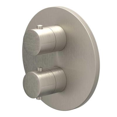 Afbouwdeel IVY Bond Inbouwthermostaat 1 Stopkraan Met Rond Rozet Geborsteld Nickel PVD IVY