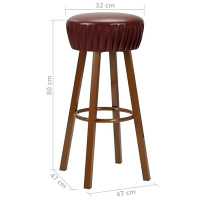 vidaXL Barstoelen 2 st kunstleer bruin vidaXL Barstoelen 2 st kunstleer bruin