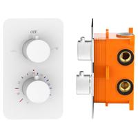Douchekraan Inbouw Best Design White Thermostaatkraan 2-weg Mat Wit Sapho - thumbnail
