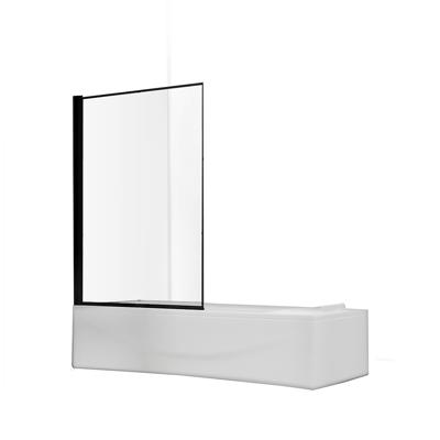 Badwand Royal 80x150cm Antikalk Helder Glas Mat Zwart Profiel 6mm Veiligheidsglas Easy Clean Badwand Royal 80x150cm Antikalk Helder Glas Mat Zwart Profiel 6mm Veiligheidsglas Easy Clean