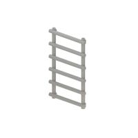 Designradiator Boss & Wessing Tubi Handdoekrek 85x60 cm Zij-Onderaansluiting Mat Grijs Boss & Wessing - thumbnail