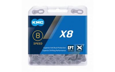 Kmc ketting 6/7/8 speed e8 ept 122 schakels zilver