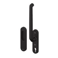 S2 hefschuifdeurgreep zwart pc69 incl. opbouw kom dd 47-77mm - thumbnail