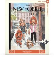 New York Puzzle Company Hond Ontmoet Hond - 1000 stukjes - thumbnail