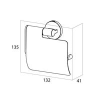 Tiger Noon Toiletrolhouder Met Klep Mat Zwart - thumbnail