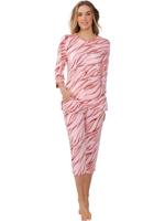 Duurzame pyjama roze zebra - thumbnail