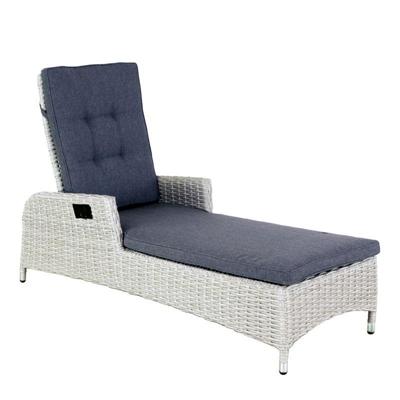 Ligbed Long Beach Salty Grey D 162 x B 68 x H 105 cm Oosterik Home - Oosterik home