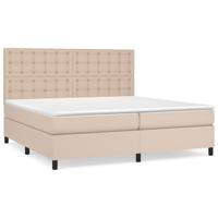 Boxspring met matras kunstleer cappuccinokleurig 180x200 cm - thumbnail