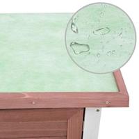 Konijnenhok voor buiten met 1 deur hout bruin - thumbnail