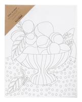 Creativ Company Schildercanvas met print, fruitschaal, d: 1,6 cm, afm 24x30 cm, 360 gr, 1 stuk - thumbnail