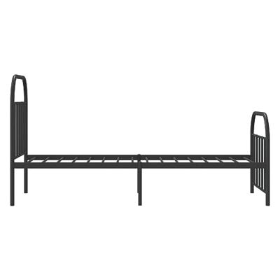 Bedframe met hoofd- en voeteneinde metaal zwart 80x200 cm Bedframe met hoofd- en voeteneinde metaal zwart 80x200 cm