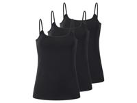 esmara Set van 3 dames spaghettitops (Zwart, L (44/46)) - thumbnail