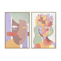 Canvas DKD Home Decor polyestyreen Canvas 63 x 4 x 93 cm - thumbnail