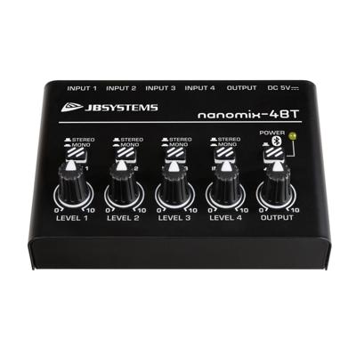 JB Systems NANOMIX-4BT 4-kanaals mixer / audio-interface / bluetooth-ontvanger