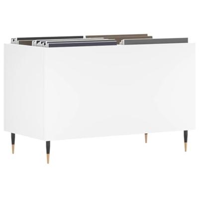 Platenkast 74,5x38x48 cm bewerkt hout wit