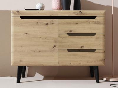 Dressoir NORDO 1 deur 3 lades artisan eik Dressoir NORDO 1 deur 3 lades artisan eik