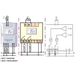 Schneider Electric Thermostaat voor schakelkast NSYCCOHYT230VID 240 V/AC (l x b x h) 44 x 56 x 85 mm 1 stuk(s)