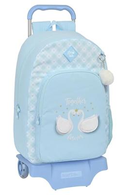 Schoolrugzak met Wielen Glow Lab Cisnes Blauw 30 x 46 x 14 cm