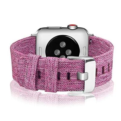 Canvas nylon bandje - Paars - Geschikt voor Apple Watch 44mm / 45mm / 46mm / 49mm Canvas nylon bandje - Paars - Geschikt voor Apple Watch 44mm / 45mm / 46mm / 49mm