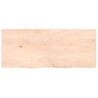 VidaXL Wastafelblad 120x50x(2-4) cm onbehandeld massief hout - thumbnail