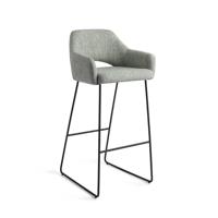 Jesper Home Yanai barkruk H75 Soft Sage slide black - thumbnail