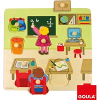 Goula vormenpuzzel Op School junior 28 cm hout 7 stukjes - thumbnail