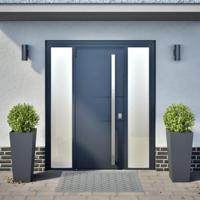 VidaXL Plantenbakken 2 st 35x35x75 cm staal antracietkleurig - thumbnail