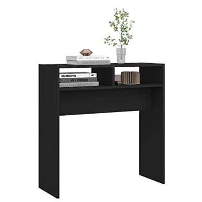 VidaXL Wandtafel 78x30x80 cm bewerkt hout zwart