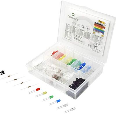 Quadrios LED-assortiment Rood, Groen, Geel, Blauw, Koud-wit, Warm-wit 5 mm 20 mA 3.0 V Quadrios LED-assortiment Rood, Groen, Geel, Blauw, Koud-wit, Warm-wit 5 mm 20 mA 3.0 V