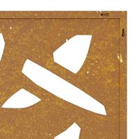 Wanddecoratie tuin bamboebladontwerp 105x55 cm cortenstaal - thumbnail