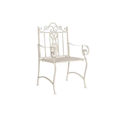 Trädgårdsstol DKD Home Decor Wit Metaal 63,5 x 52 x 98 cm