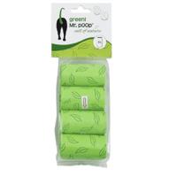 Mr. Poop! Hondenpoepzakjes biologisch afbreekbaar - 8 rollen - Groen - thumbnail