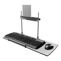 Dataflex 51.582 toetsenbord- en muishouder, metaal, zilver, 59,6 x 23,0 x 0,6 cm - thumbnail