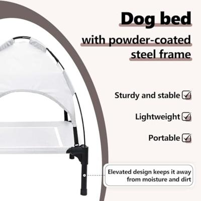 VidaXL Hondenbed zilvergrijs 63 x 49,5 x 60 cm staal