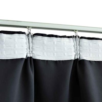 VidaXL Gordijnen verduisterend met haken 2 st 140x245 cm zwart VidaXL Gordijnen verduisterend met haken 2 st 140x245 cm zwart