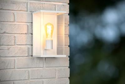 Lucide CLAIRE - Wandlamp Binnen/Buiten - 1xE27 - IP54 - Wit