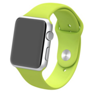 Rubberen sportbandje - Groen - Geschikt voor Apple Watch 44mm / 45mm / 46mm / 49mm - thumbnail