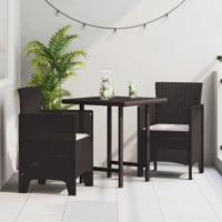 Tuinstoel 2 pcs Bruin 53 x 49 x 85 cm PP - thumbnail