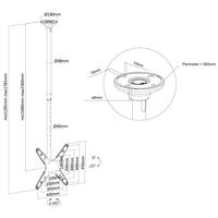 Neomounts plafondsteun fpma-c340black bevestiging (zwart) - thumbnail
