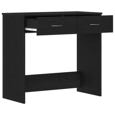 Bureau Zwart eiken 80 x 40 x 75 cm Bewerkt hout