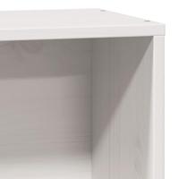 Bed met boekenkast zonder matras grenenhout wit 90x200 cm - thumbnail