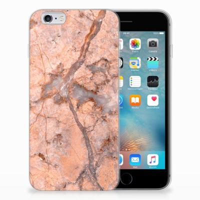 Apple iPhone 6 | 6s | TPU | Siliconen hoesje | Marmer Oranje Apple iPhone 6 | 6s | TPU | Siliconen hoesje | Marmer Oranje