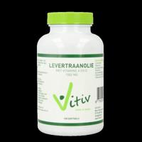 Vitiv Levertraanolie 1000mg vitamine A D 100 Softgels - thumbnail