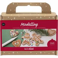 Creativ Company Hobbyset boetseren, kleine taartfiguren, midden bruin, 1 doos - thumbnail