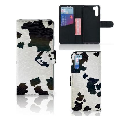 OPPO A91 | Reno3 | Telefoonhoesje | Met pasjeshouder | Koeienvlekken