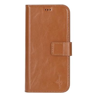 NorthLife iPhone 16 Plus - Leren Afneembare 2-in-1 bookcase telefoonhoes - Cognac NorthLife iPhone 16 Plus - Leren Afneembare 2-in-1 bookcase telefoonhoes - Cognac
