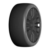 GRP GT T04 Slick - XM5 Medium - Mounted on New Flex Black Wheel - 1 Pair - thumbnail